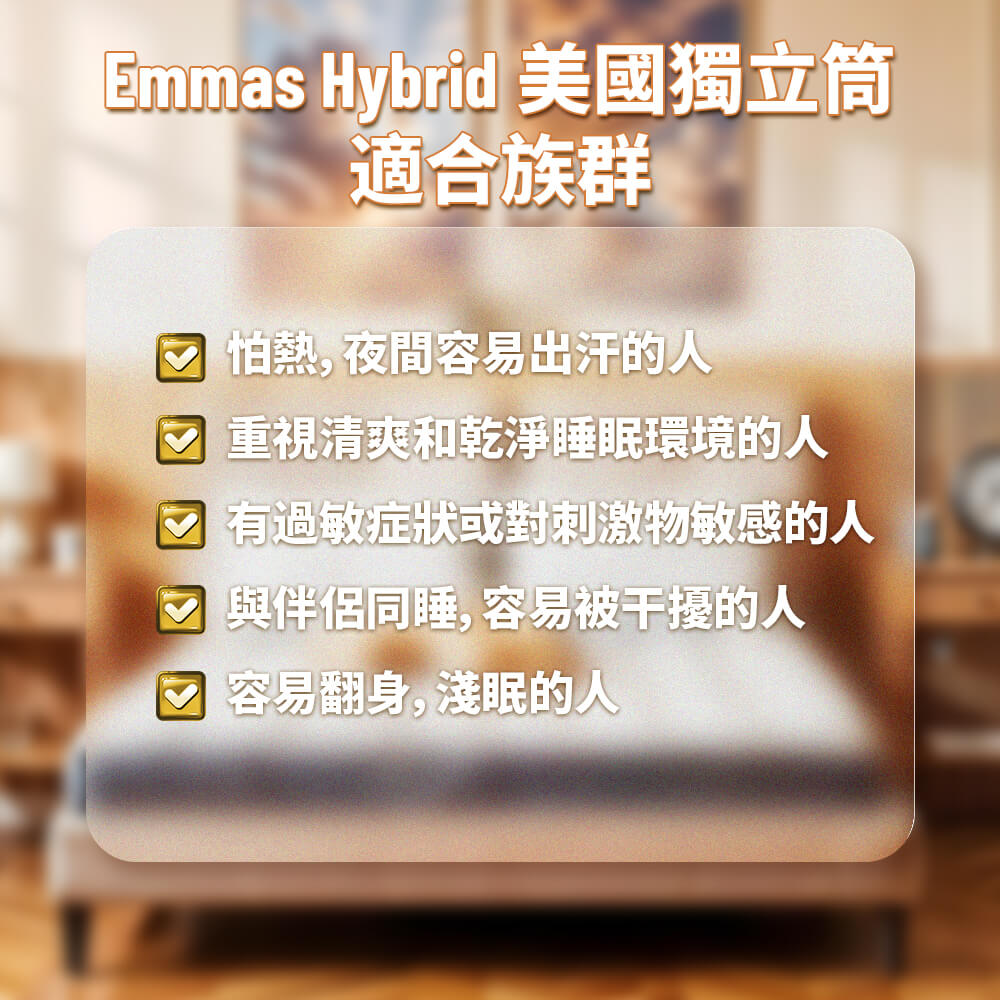 Emmas Hybrid 美國獨立筒-適合族群