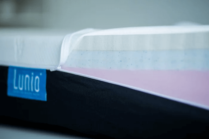 Lunio床墊可以看到內部材質結構