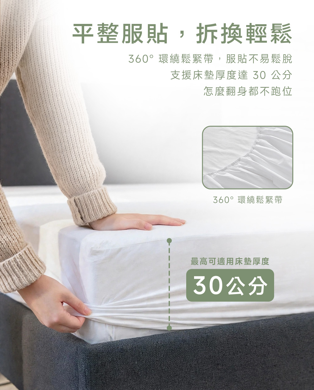 Nooz AirGuard 全效防水保潔墊 服貼好拆裝